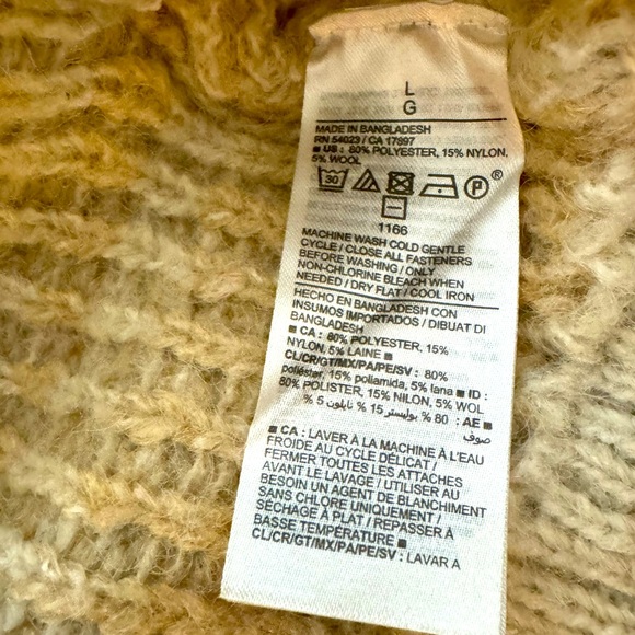 OLD NAVY Button Front Shawl Collar Sweater with Front Pockets - Large - Picture 8 of 8